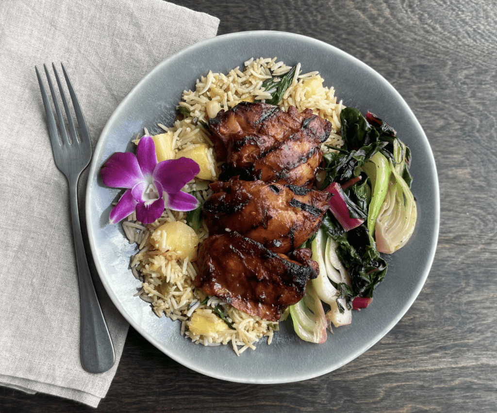 Grilled Huli Huli Chicken with Pineapple Glaze