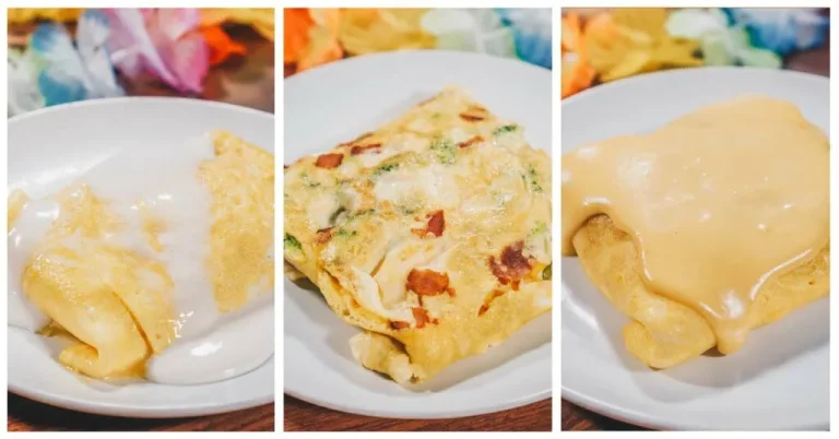 Real-life Neopets omelette inspired by the Giant Omelette in Tyrannia, served in a large skillet with cheese and vegetables