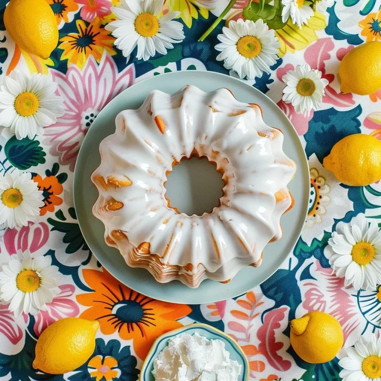 Moist sugar-free lemon loaf topped with a tangy lemon glaze and fresh lemon slices for garnish