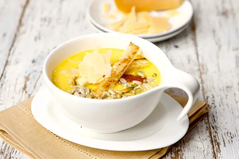 Homemade one-pot soup with carrots, potatoes, celery, and broth for a fast weeknight meal